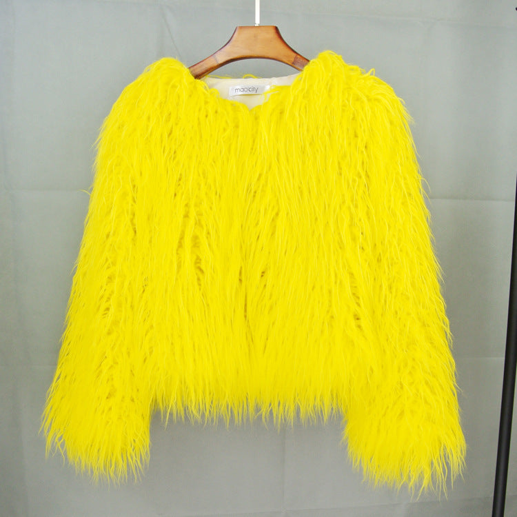 Damen statement Fleece-Jacke mit voluminösem Look Echoarchiv