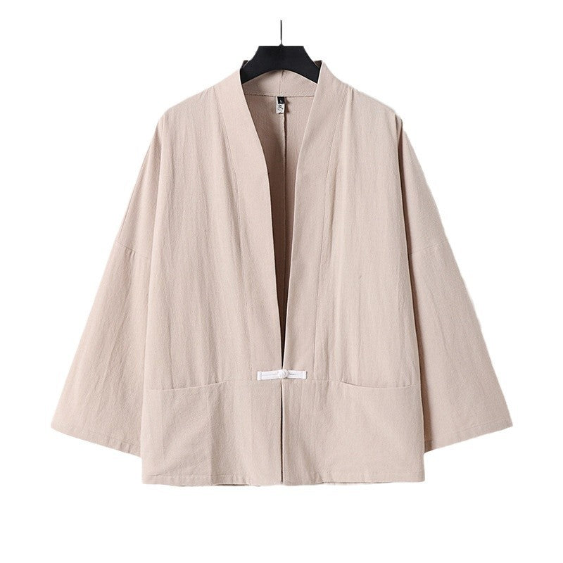 Damen Leichte Kimono-Jacke aus Baumwollmix mit lockerer Passform Echoarchiv