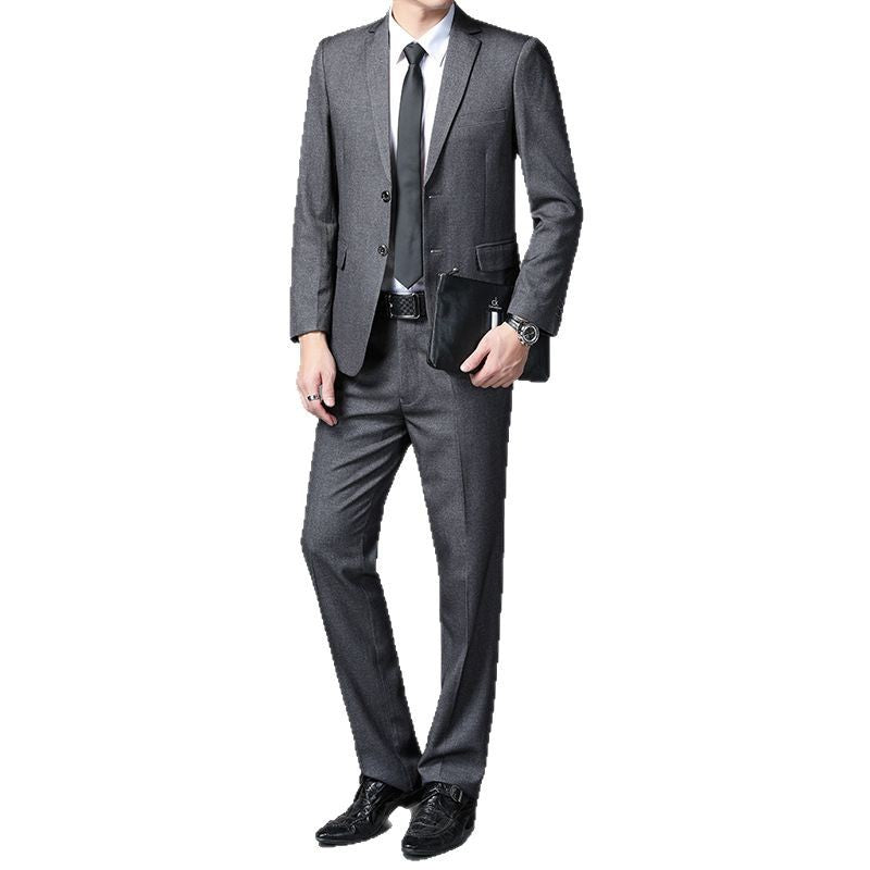 Herren eleganter Anzug mit modernem Schnitt und feinen Details Echoarchiv