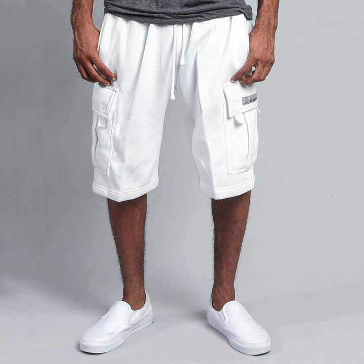 Herren Cargo-Shorts aus atmungsaktivem Sweatstoff mit verstellbarem Kordelzug und praktischen Taschen Echoarchiv