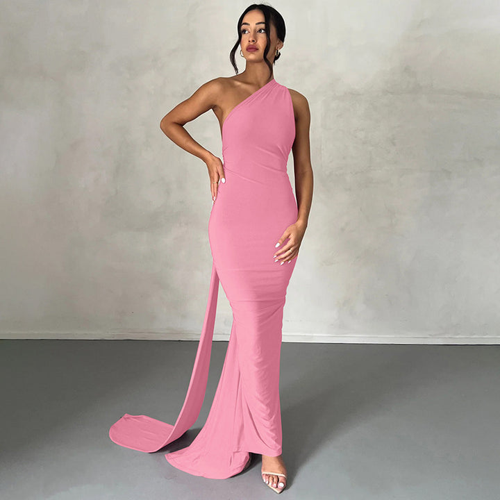 Damen Elegantes One-Shoulder Abendkleid Echo Archiv
