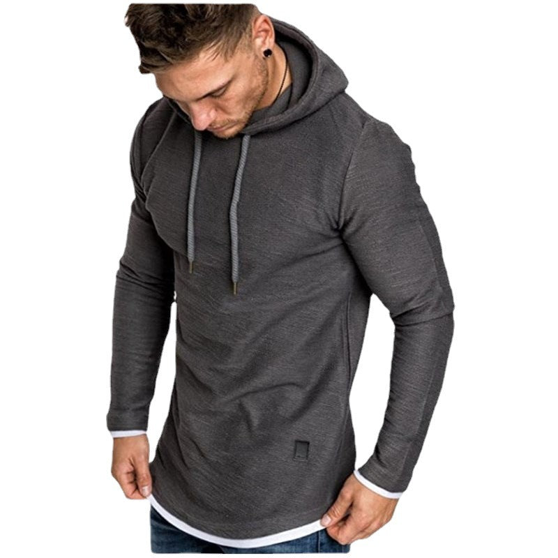 Herren Longline Kapuzenshirt mit stylishem, asymmetrischem Saum Echoarchiv