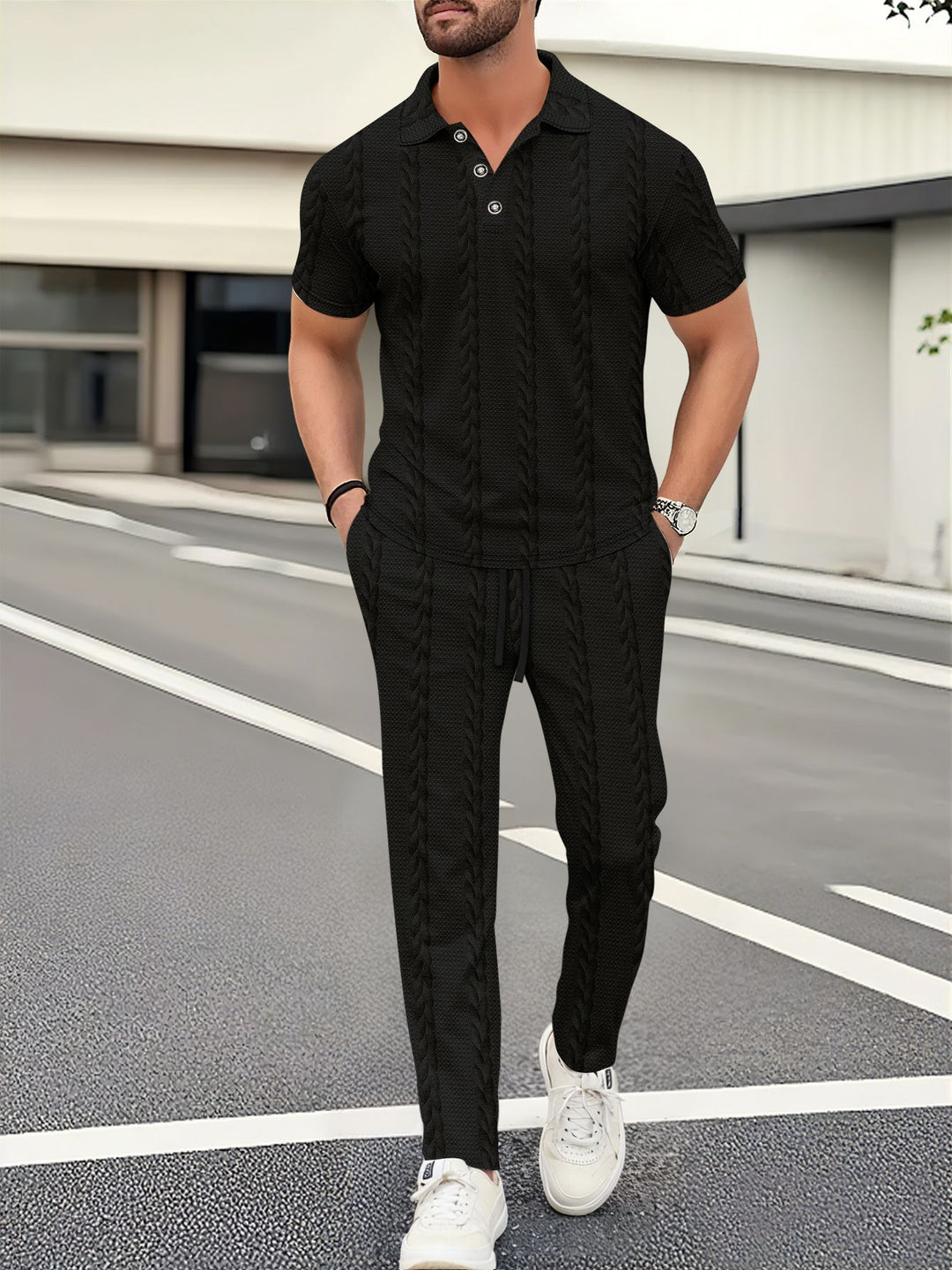 Herren Freizeitanzug mit strukturiertem Oberteil und bequemen Jogginghosen Echoarchiv