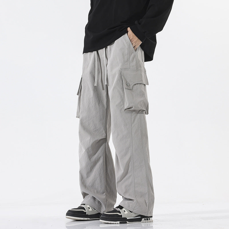 Herren Weite Twill-Cargohose mit Kordelbund und großen Patten-Taschen Echo Archiv