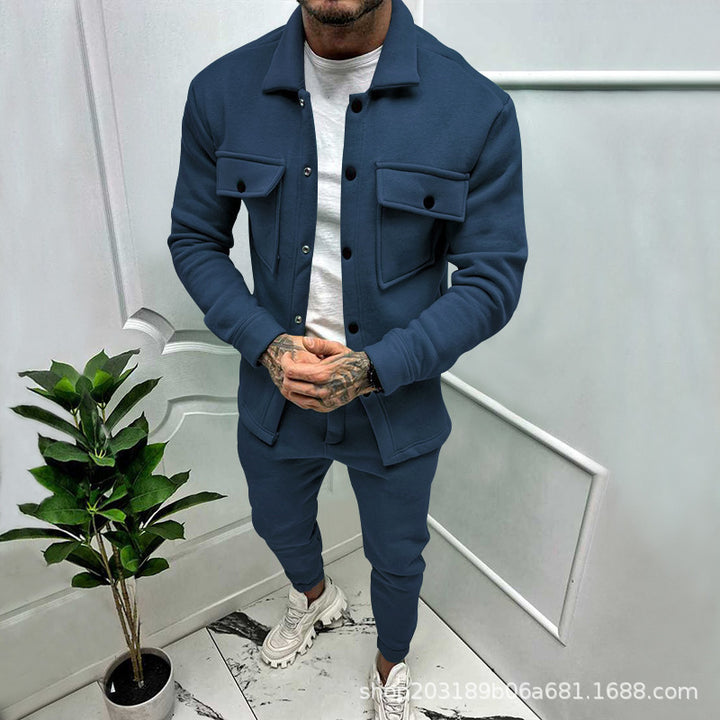 Herren lässige Freizeitjacke mit Taschen Echoarchiv
