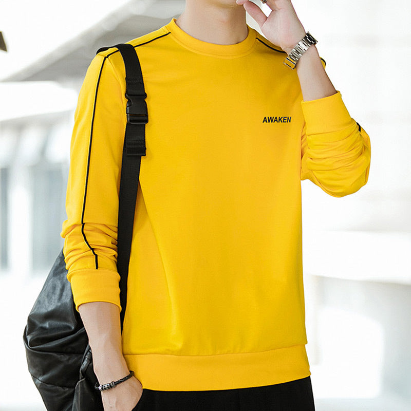 Herren Crewneck‑Sweatshirt mit Kontrastpaspel und schmaler Silhouette – Marzano