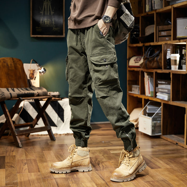 Herren Militärisch inspirierte Cargo-Joggerhose mit Tunnelzugbund und Klapp-Utility‑Taschen Echo Archiv