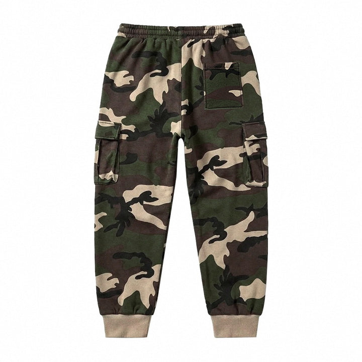 Herren Cargohose im Jogger-Stil mit elastischem Bund, Kordelzug und Mehrfachtaschen Echoarchiv