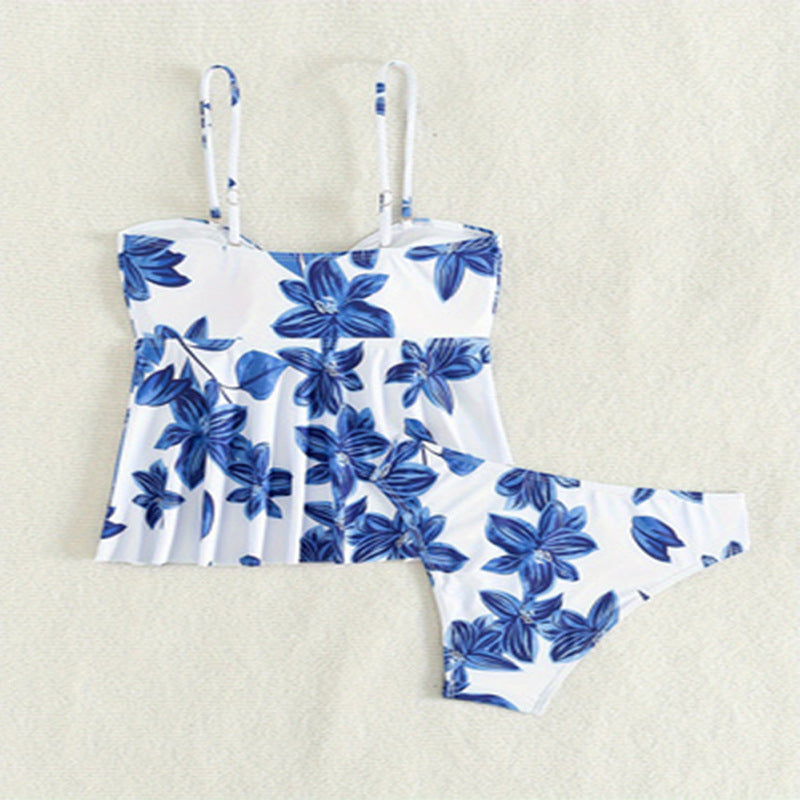 Damen Tankini-Set mit floralem Design und gerafftem Oberteil Echo Archiv