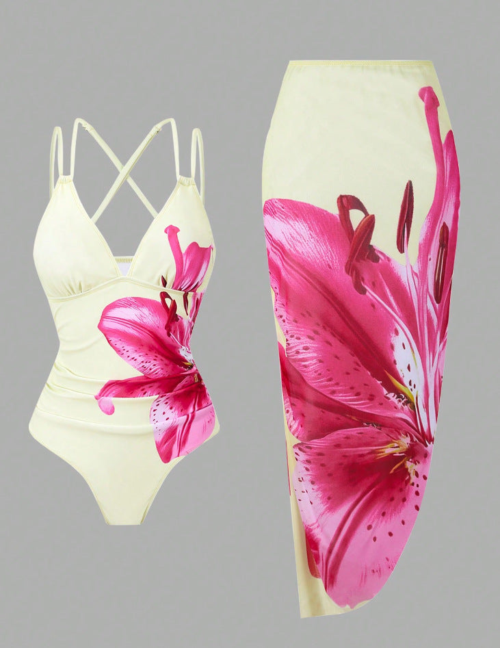 Damen Badeanzug mit elegantem Blumenprint Echo Archiv