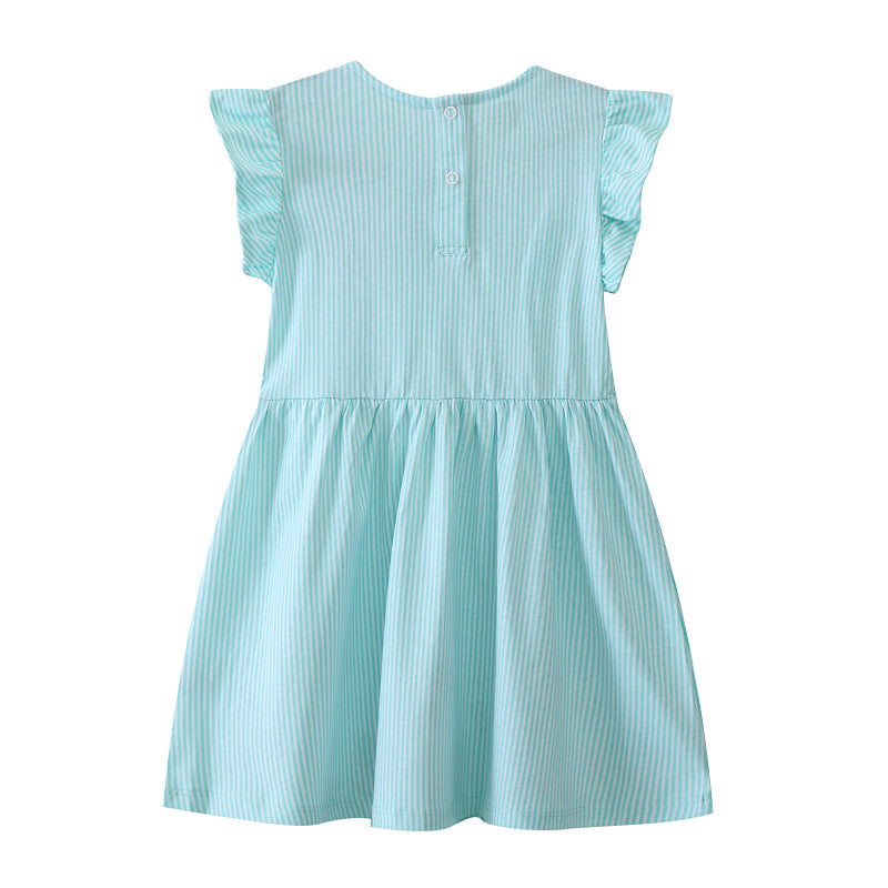 Mädchen Sommerkleid mit farbenfrohen Blumenstickereien Echo Archiv