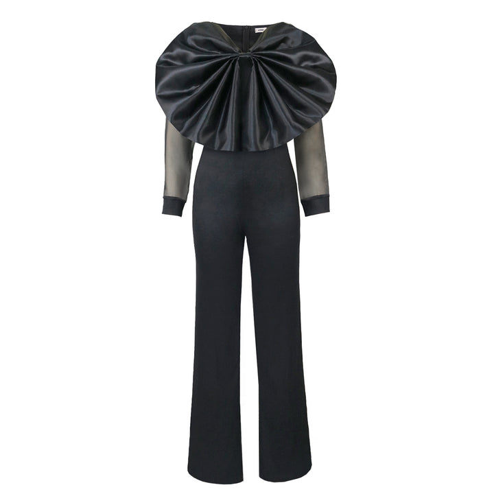 Damen Eleganter Jumpsuit mit voluminösem Satinkleid Echo Archiv