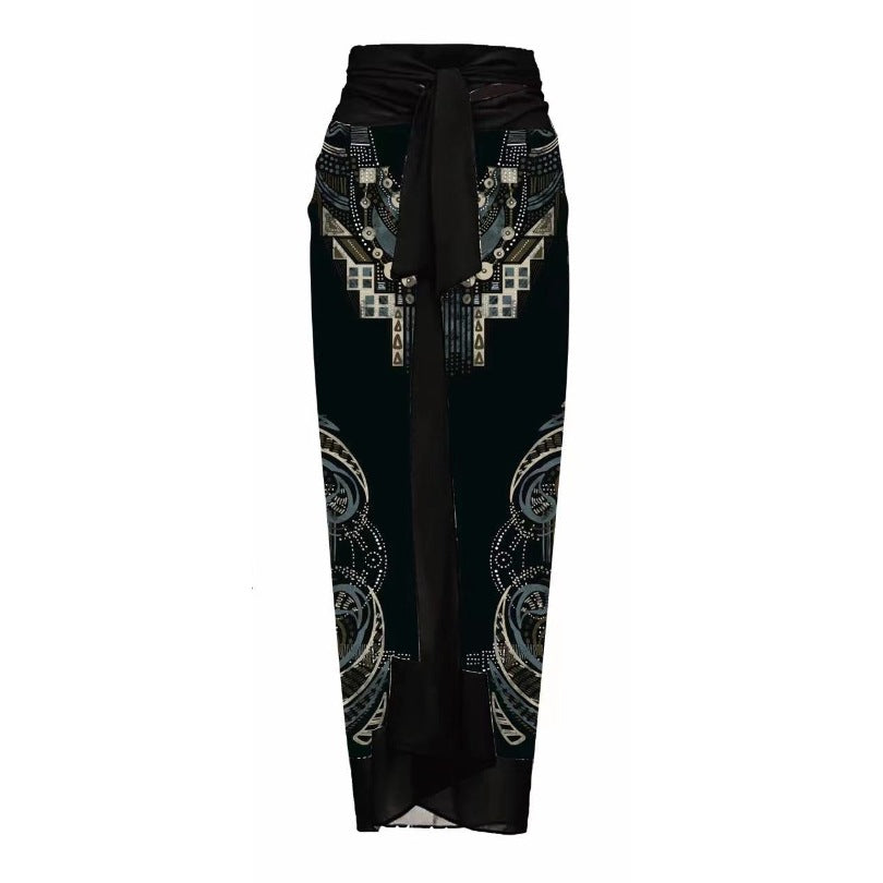 Damen Einteiler Badeanzug mit dekorativem Blumenelement Echo Archiv