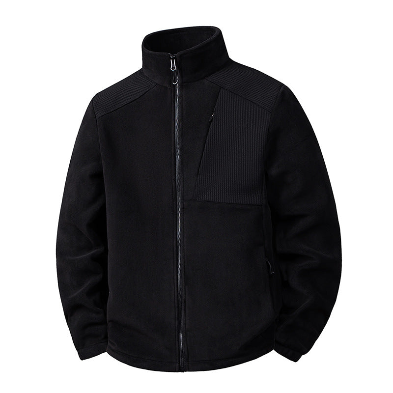 Herren Fleecejacke mit Stehkragen und verstärkten Schulterpaneelen Echo Archiv