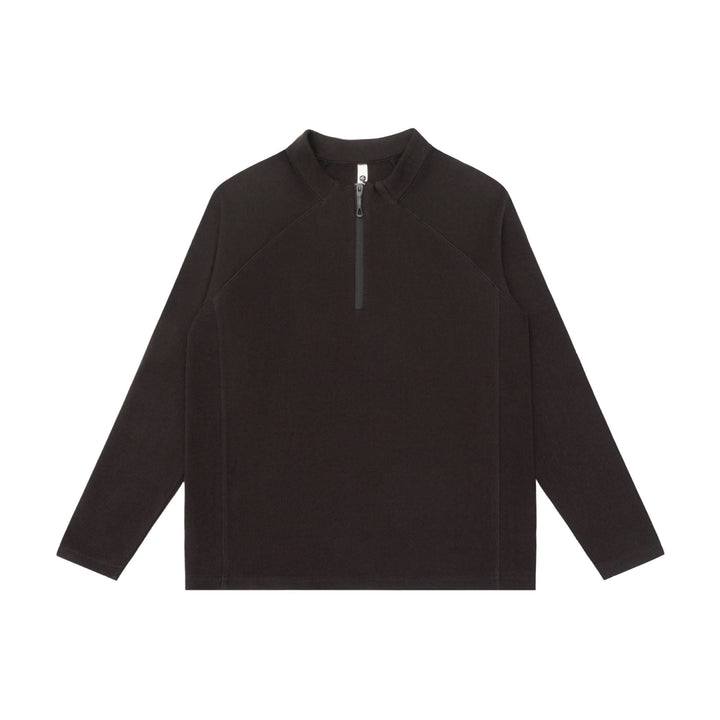 Unisex Halbzip-Sweatshirt mit Troyerkragen und Raglannähten Echoarchiv