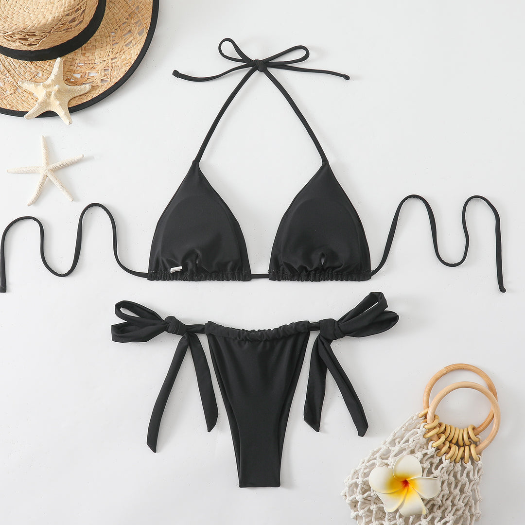 Damen Triangel-Bikini mit modischen Bindebändern Echo Archiv