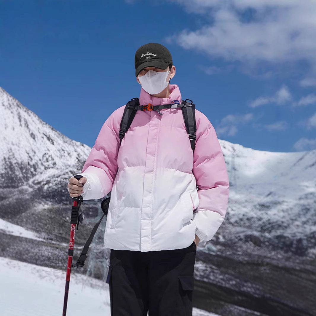 Herren Isolierte Outdoor-Steppjacke mit hohem Kragen und praktischem Reißverschluss Echoarchiv