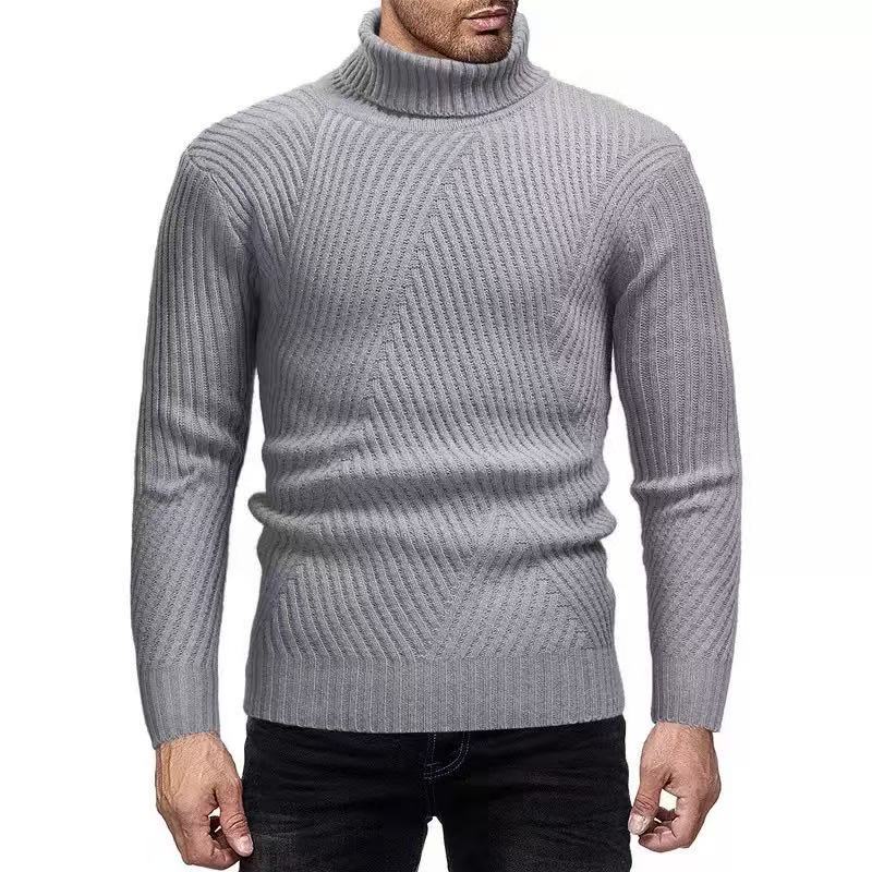 Herren Rollkragenpullover mit gerippter Struktur Echoarchiv