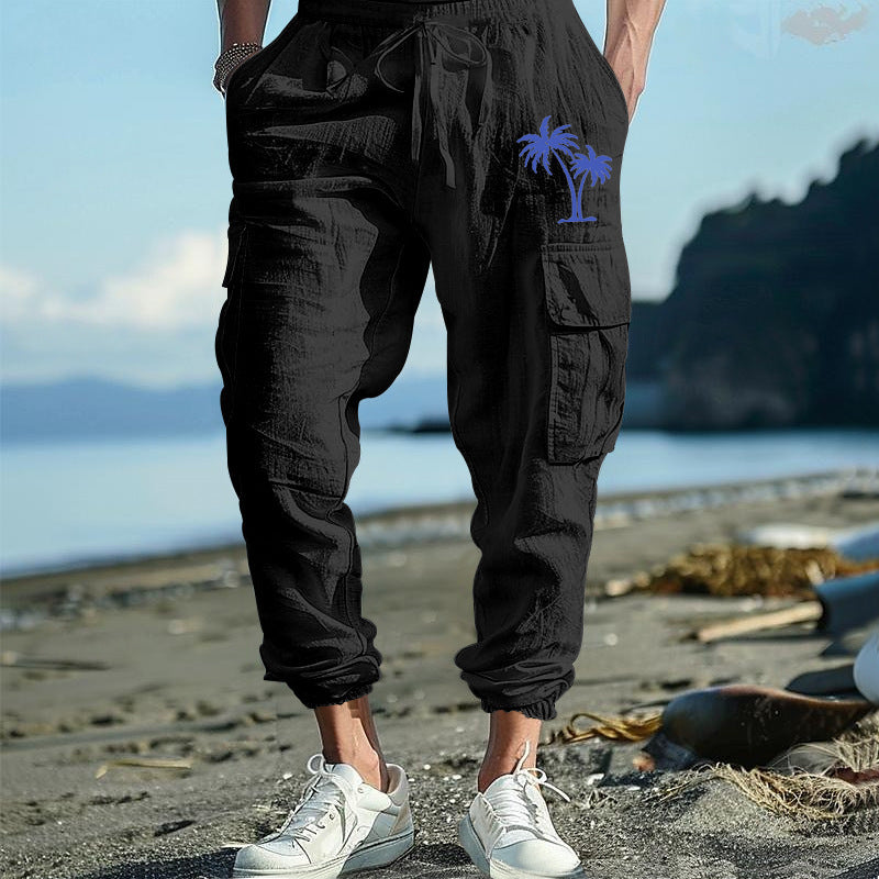 Herren lässige Cargo-Hose mit elastischem Bund und praktischen Taschen Echoarchiv