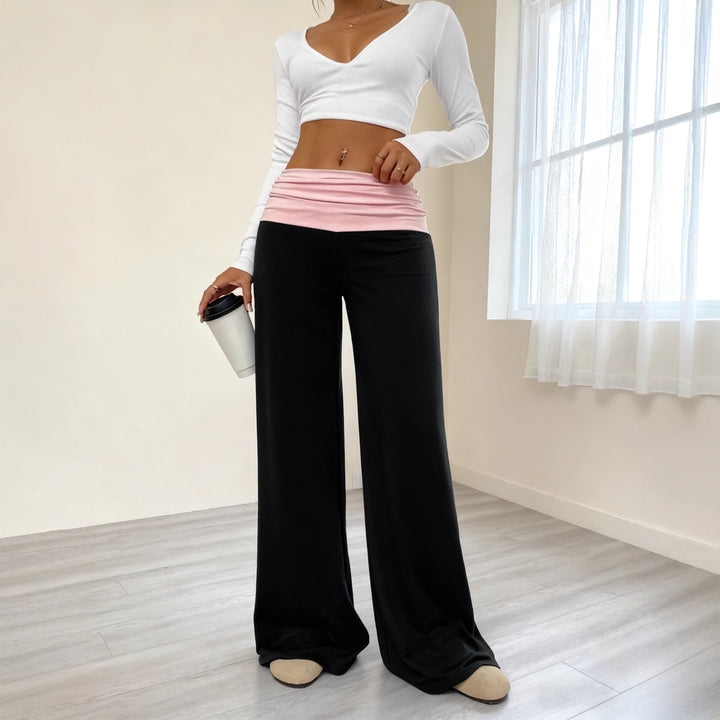 Damen Bequeme Loungehose mit hohem Bund Echo Archiv