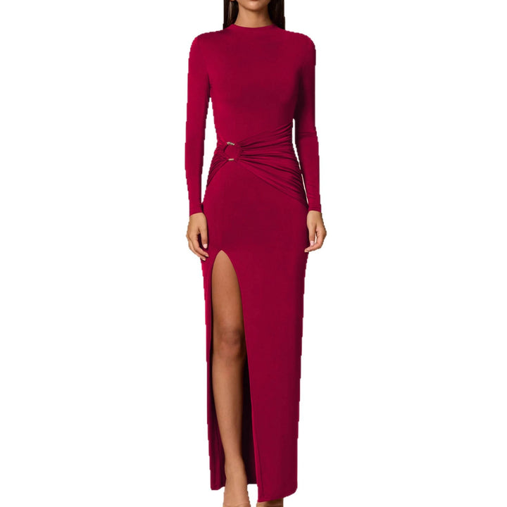 Damen Elegantes Maxikleid mit figurbetonendem Schnitt und hohem Schlitz Echo Archiv