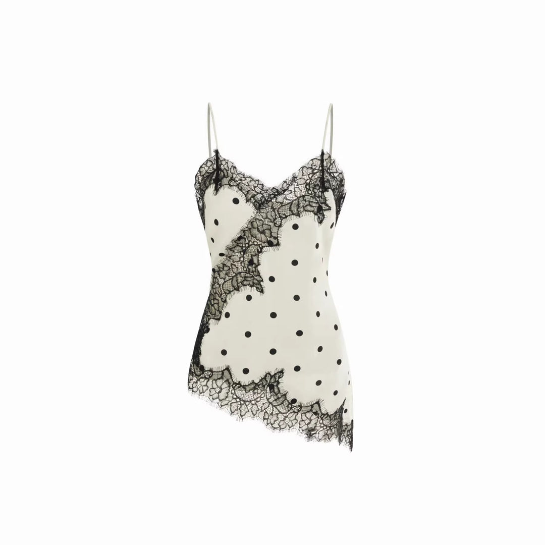 Damen Satin Top mit eleganter Spitze und Spaghettiträger Echo Archiv