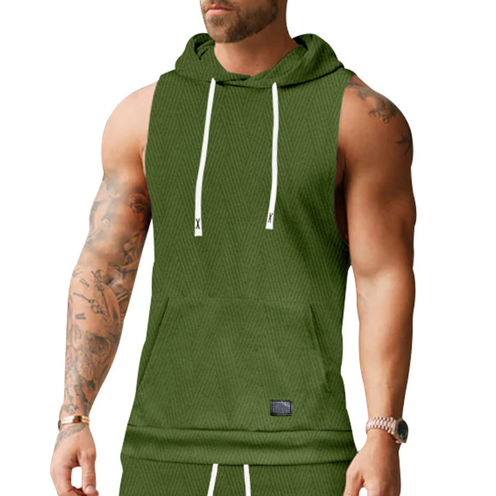 Unisex ärmelloses Kapuzenshirt mit Struktur Echoarchiv