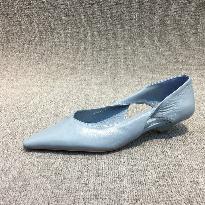 Damen Raffinierte Spitze Ballerinas mit Geschmeidiger Lederoberfläche Echoarchiv