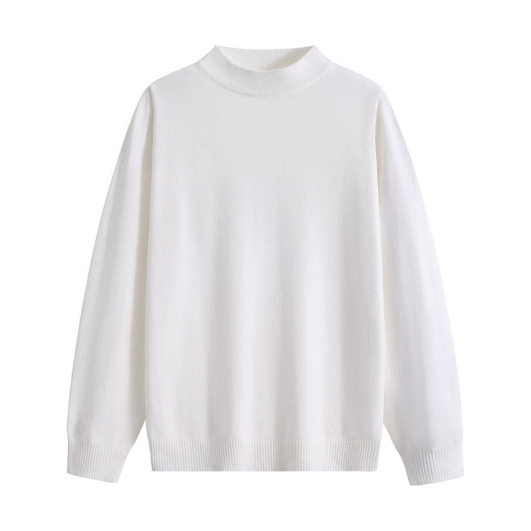 Unisex Oversize Rundhals-Pullover aus schwerer Baumwollmischung mit gerippten Bündchen Echoarchiv