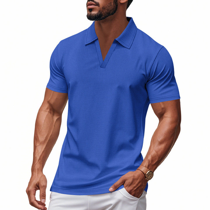 Herren Poloshirt mit stilvollem Strukturmuster Echoarchiv