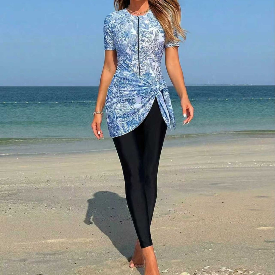 Damen Sportlicher Surfanzug mit asymmetrischem Schnitt und Wickeldetail Echo Archiv
