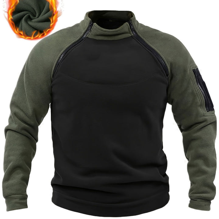 Herren Thermo-Combat-Fleece-Pullover mit verstärkter Brustplatte und Ärmel-Reißverschluss Echo Archiv