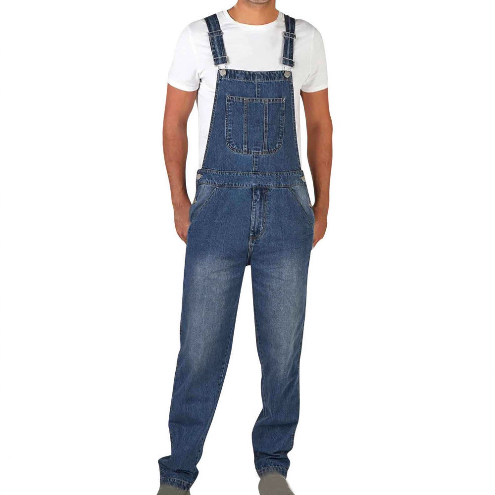 Herren JEchoarchivns Latzhose mit Taschen und verstellbaren Trägern