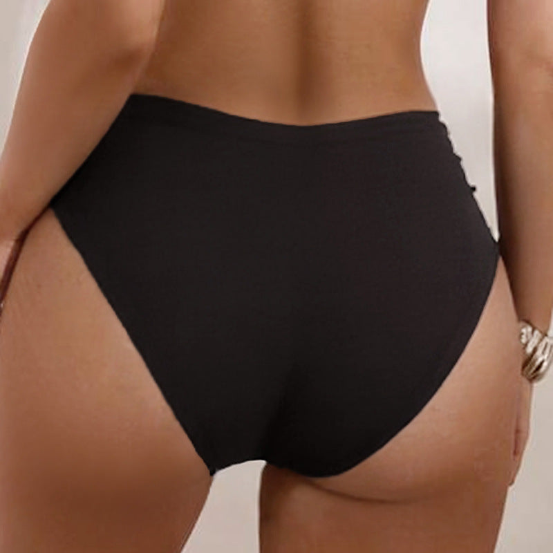 Damen Hochgeschnittene Bikinihose mit Raffung Echo Archiv