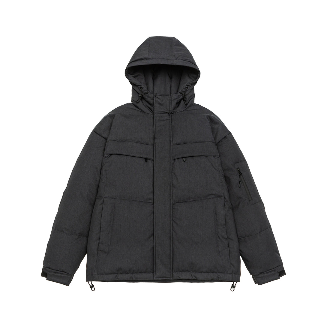 Herren Wattierte Winterparka mit Kapuze und Multitaschen Echoarchiv