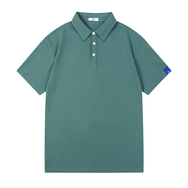 Herren atmungsaktives Poloshirt mit knopfverzierten Details Echoarchiv