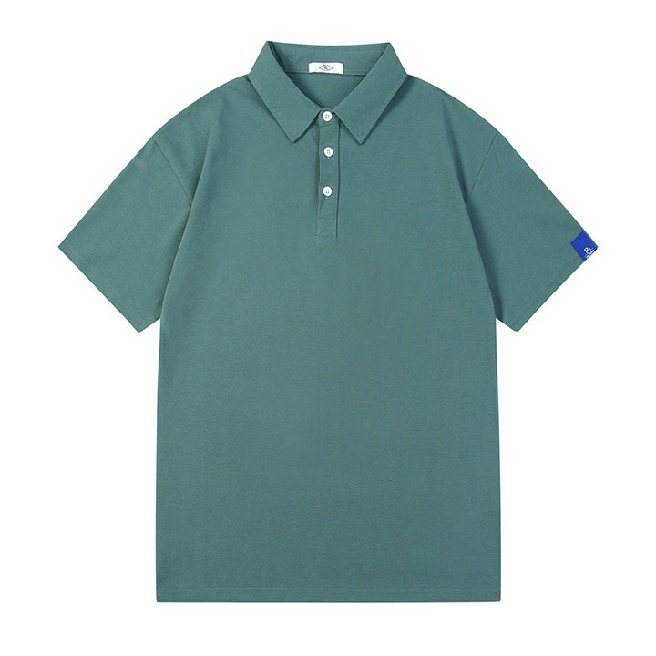Herren atmungsaktives Poloshirt mit knopfverzierten Details Echoarchiv