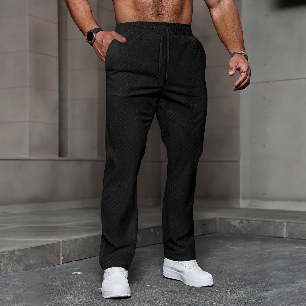 Herren bequeme Sport-Jogginghose mit elastischem Bund und strukturiertem Design Echoarchiv