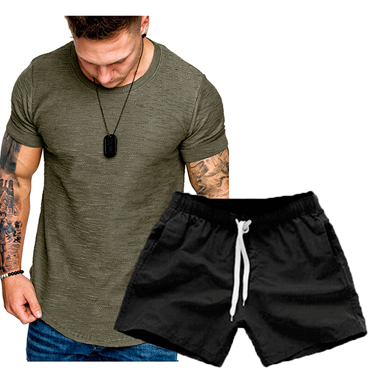 Herren Freizeit-Shirt und Shorts Set Echoarchiv