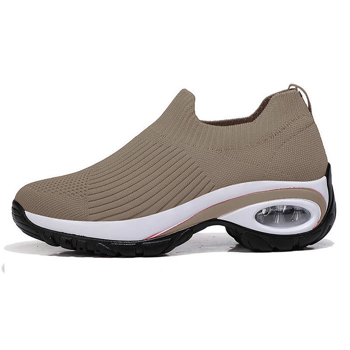 Damen Strick-Sockensneaker mit Luftpolster-Keilsohle Echoarchiv