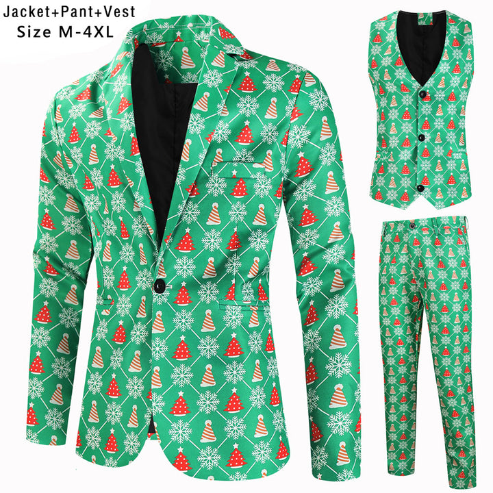 Herren festliches Anzugset mit kreativem Weihnachtsdesign Echoarchiv