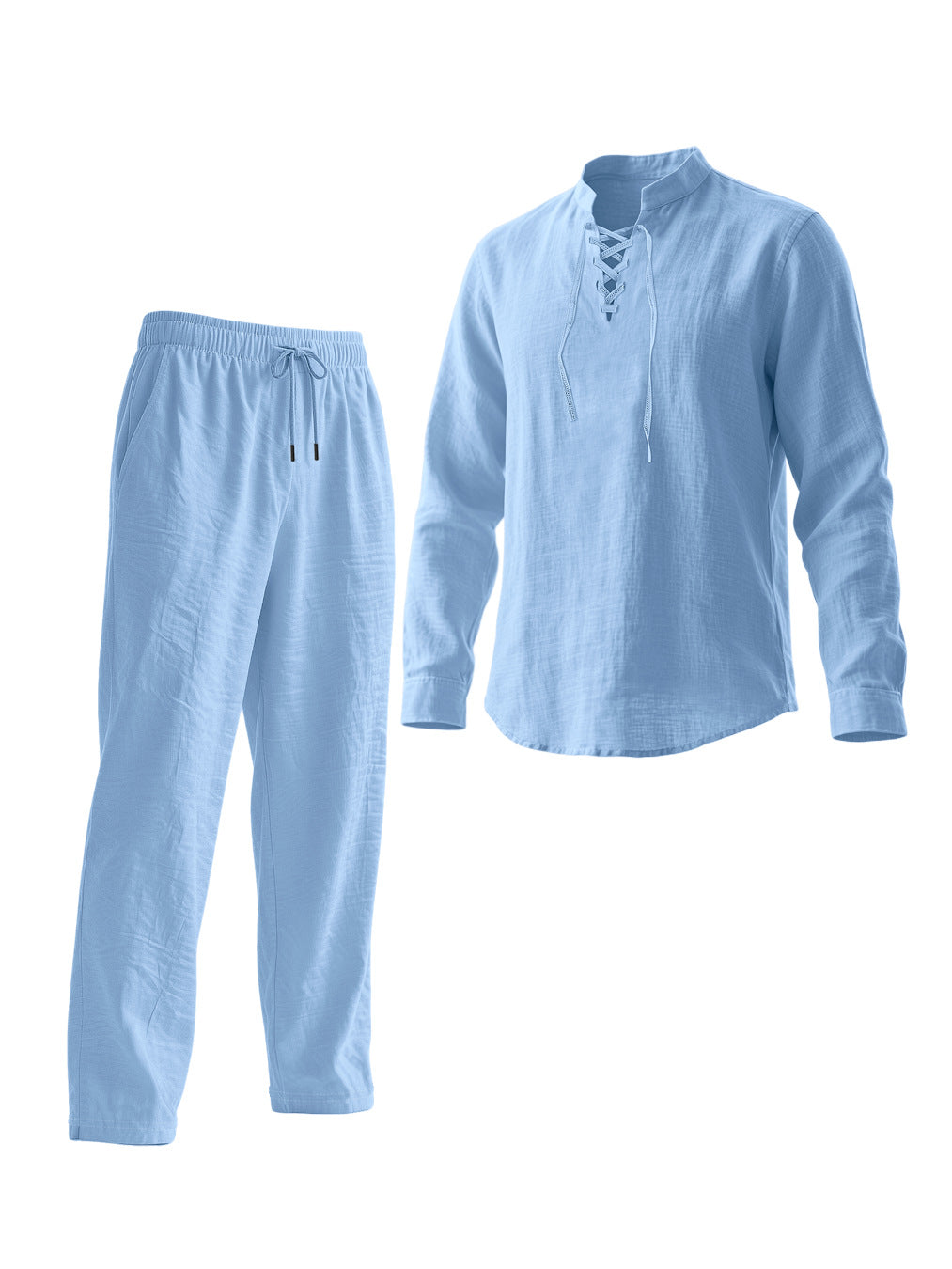 Herren Elegantes Freizeit-Set mit atmungsaktivem Oberteil und bequemen Hosen Echoarchiv
