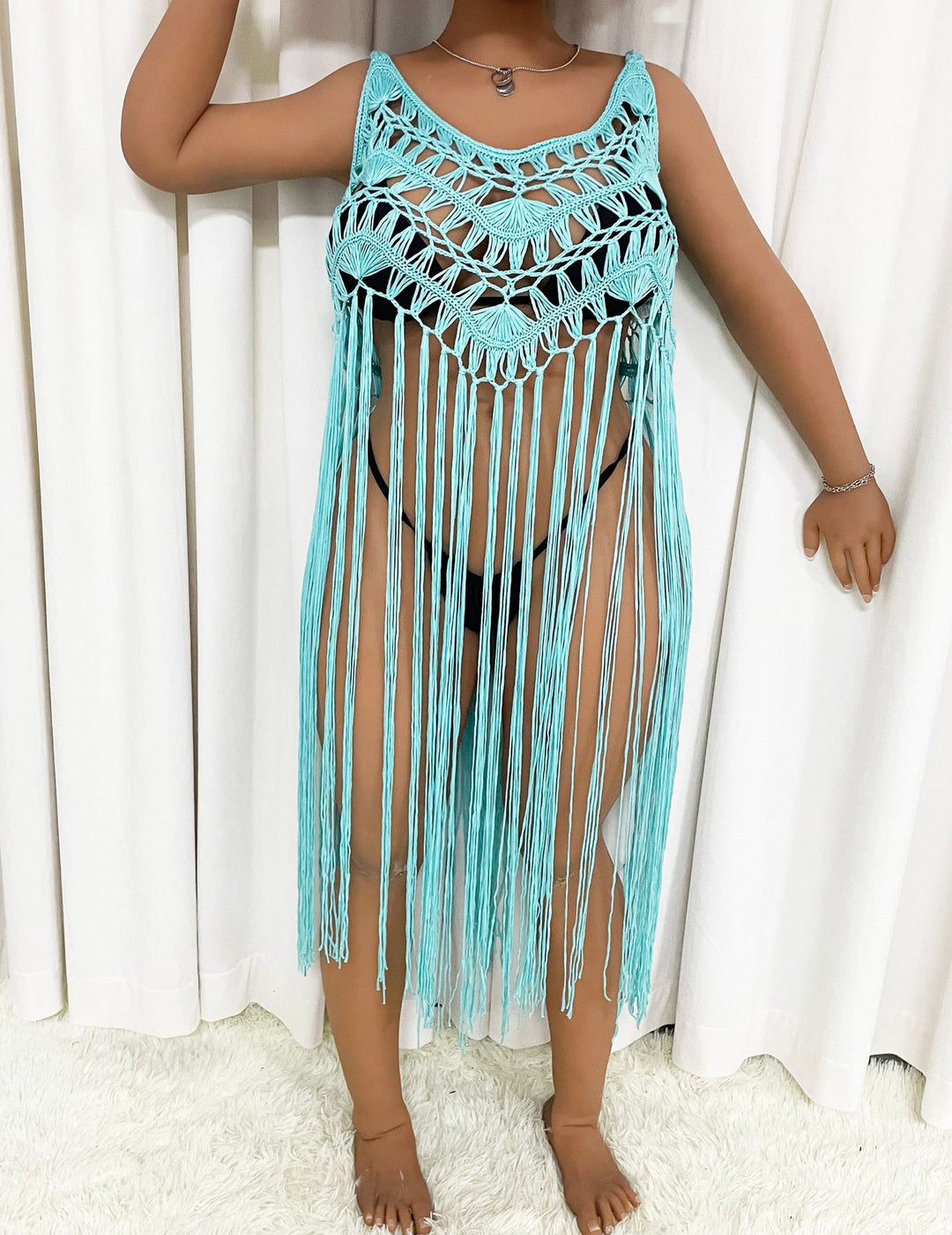 Damen Strandponcho mit Fransen Echo Archiv