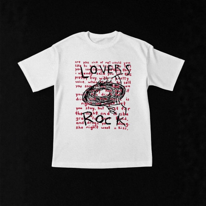 Damen Grafik T-Shirt mit kreativem Schriftzug und lässigem Schnitt Echo Archiv