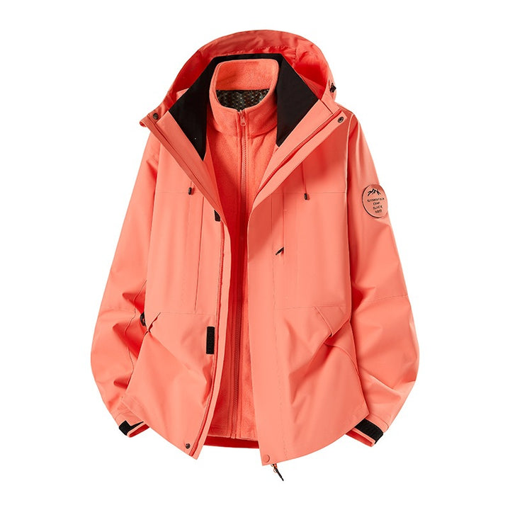Herren Wetterfeste technische Softshell‑Trekkingjacke mit Kapuze und isolierendem Inneneinsatz Echo Archiv