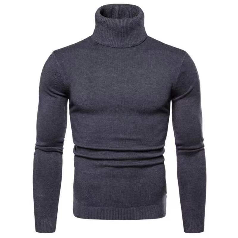 Herren Rollkragenpullover aus feiner Baumwolle mit figurbetontem Schnitt Echoarchiv