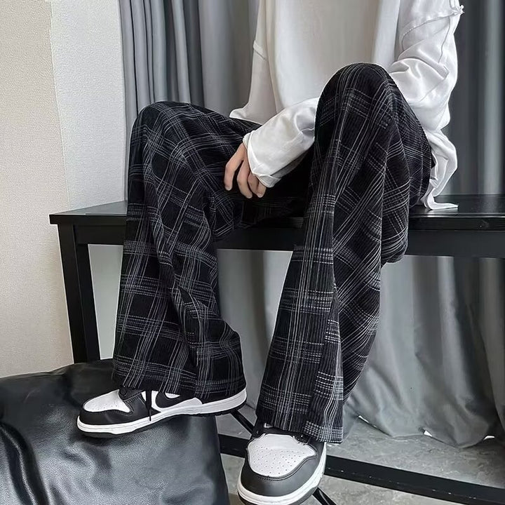Damen Weit geschnittene Karohose Echo Archiv