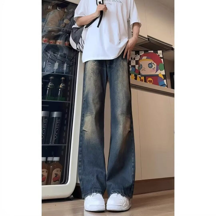Damen Modische Oversized Jeans Echoarchiv