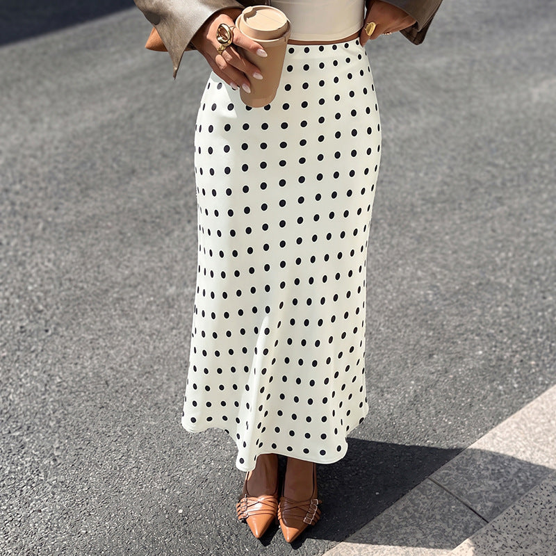 Damen Elegante Maxirock mit Punkten Echo Archiv