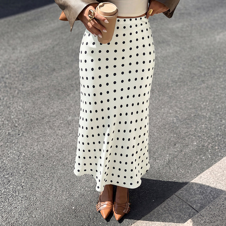 Damen Elegante Maxirock mit Punkten Echo Archiv